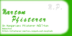 marton pfisterer business card